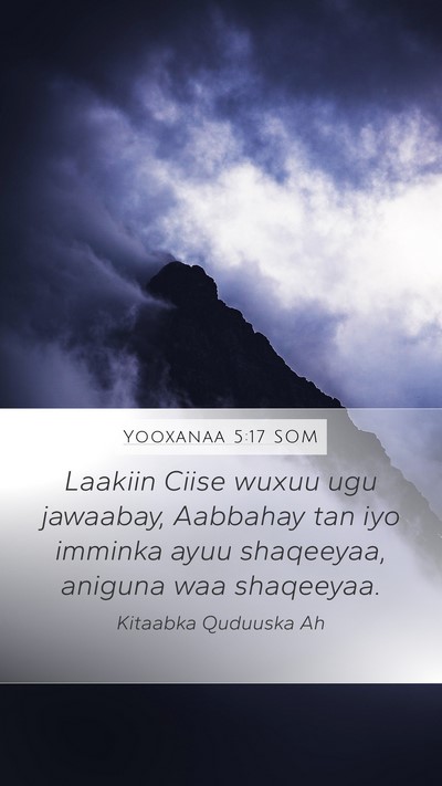 Yooxanaa 5:17 SOM Bible Verse Image
