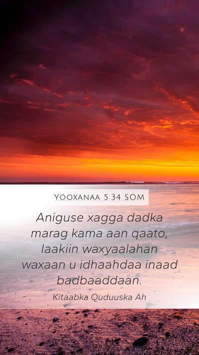 Yooxanaa 5:34 SOM Bible Verse Image