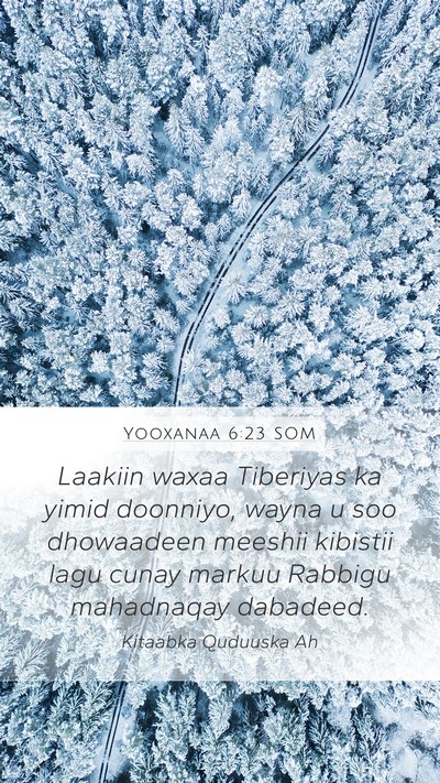 Yooxanaa 6:23 SOM Bible Verse Image