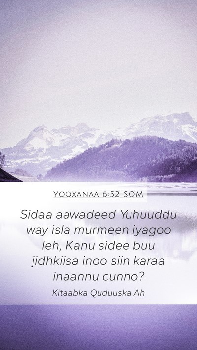 Yooxanaa 6:52 SOM Bible Verse Image