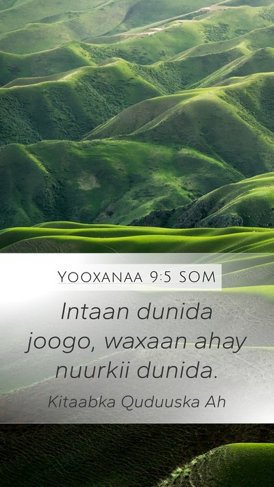 Yooxanaa 9:5 SOM Bible Verse Image
